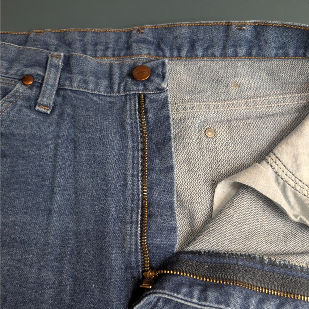 Wrangler Cowboy Cut Slim Fit Jeans Mens 34x36 Blue 936PWD High Rise - Picture 5 of 11